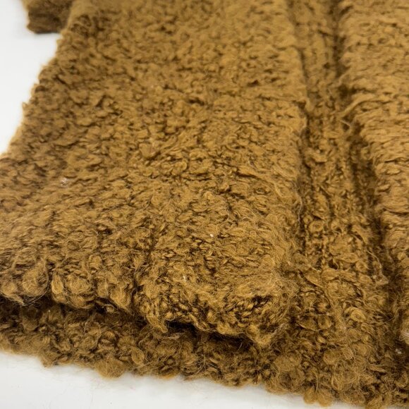 Brown Textured Teddy Knit Short-Sleeve Cardigan - Picture 2 of 6